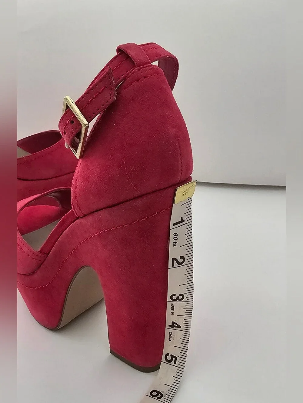 Steve Madden Grettta Hot Pink Chunky platform Heel Sandals Y2k 6